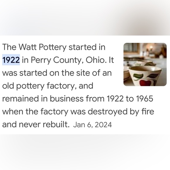 Vintage Watt Pottery Apple Creamer As Is (one chip) - Picture 9 of 13